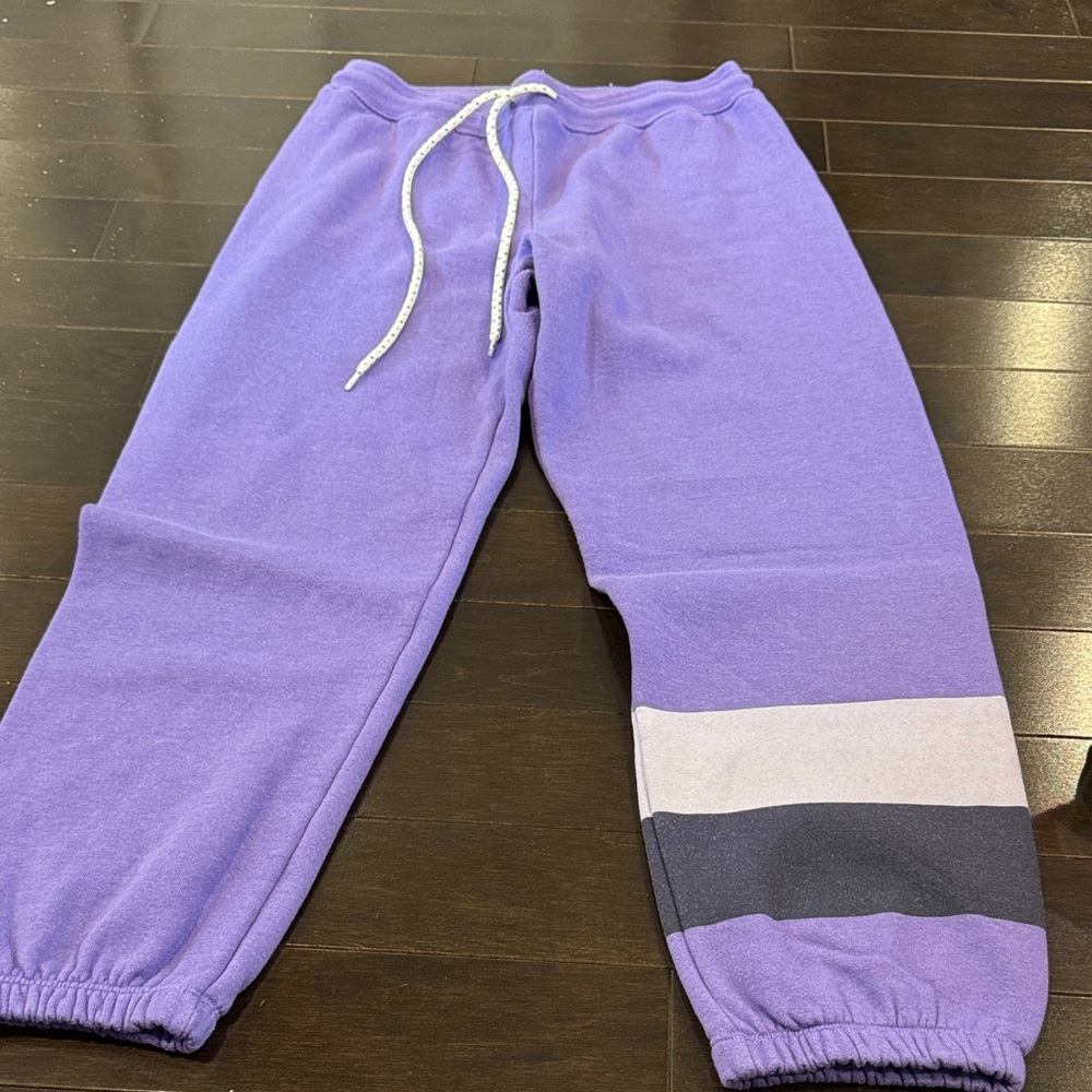 Sundry Lavender Joggers with Striped Detail